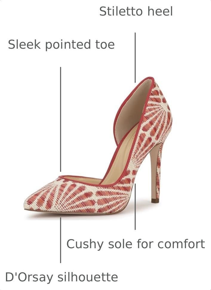 image:imageJessica Simpson Womens Prizma DOrsay PumpPoppy Combo Raffia