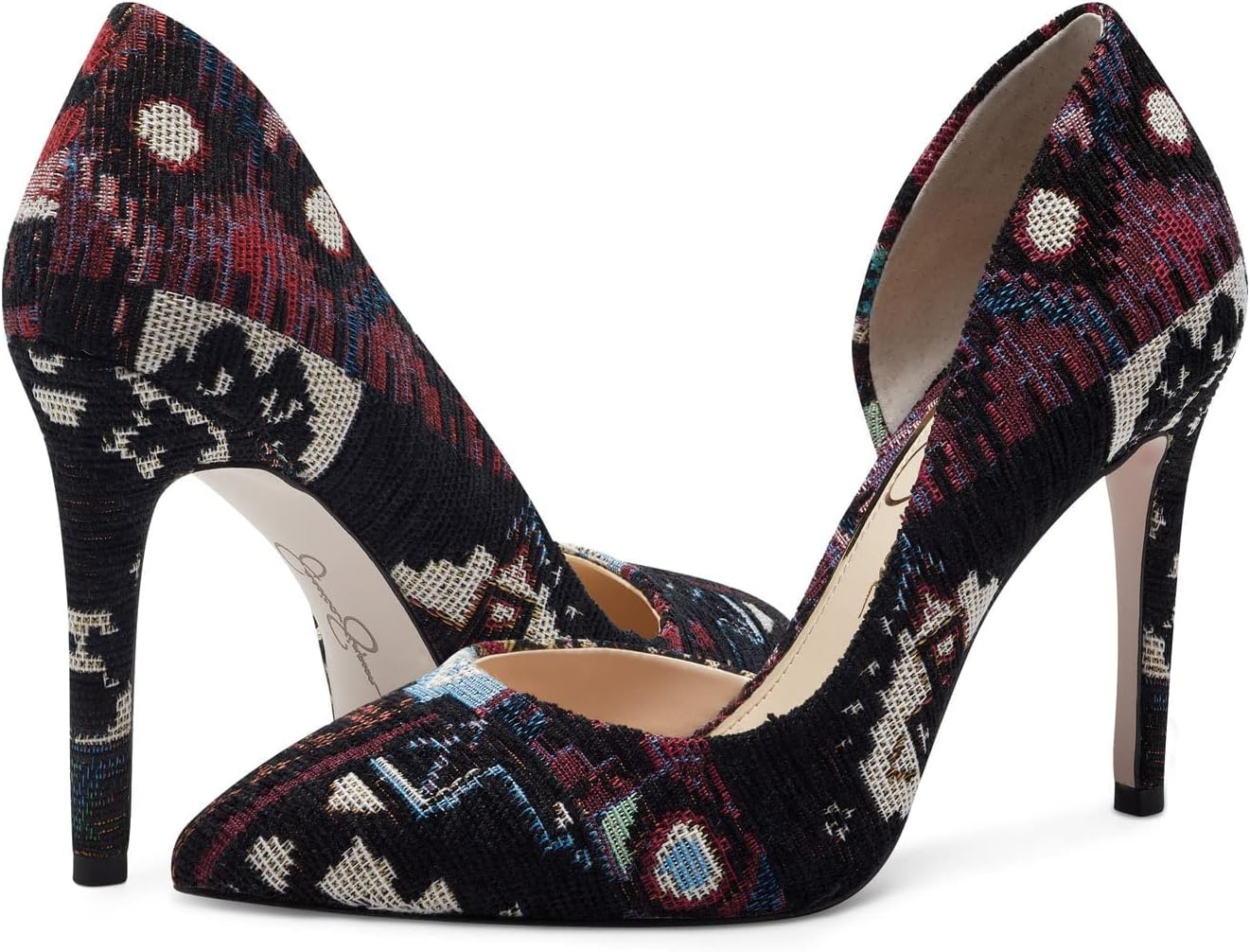image:imageJessica Simpson Womens Prizma DOrsay PumpRed Multi Cara Tapestry