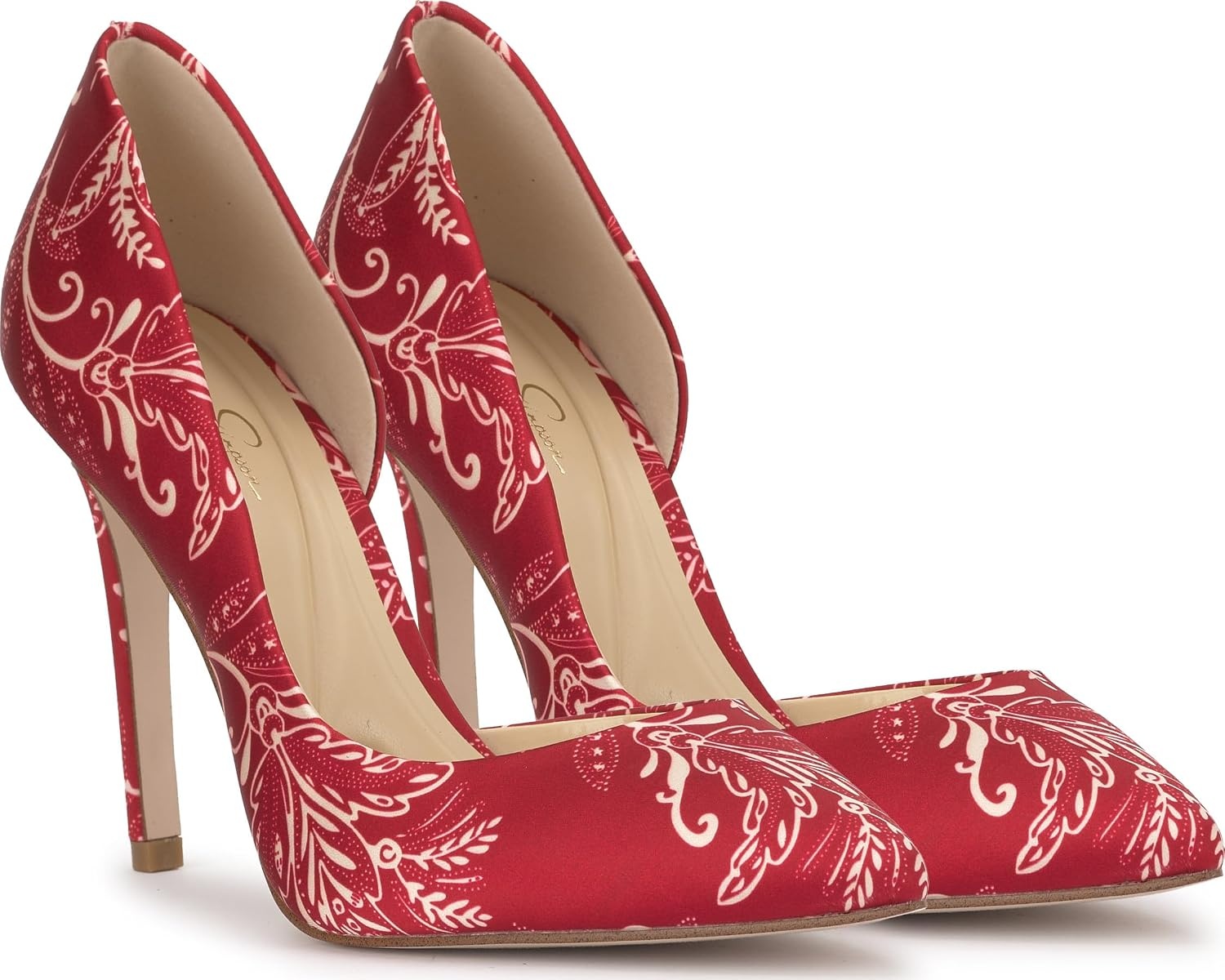 image:imageJessica Simpson Womens Prizma DOrsay PumpRed Multi Paisley Print