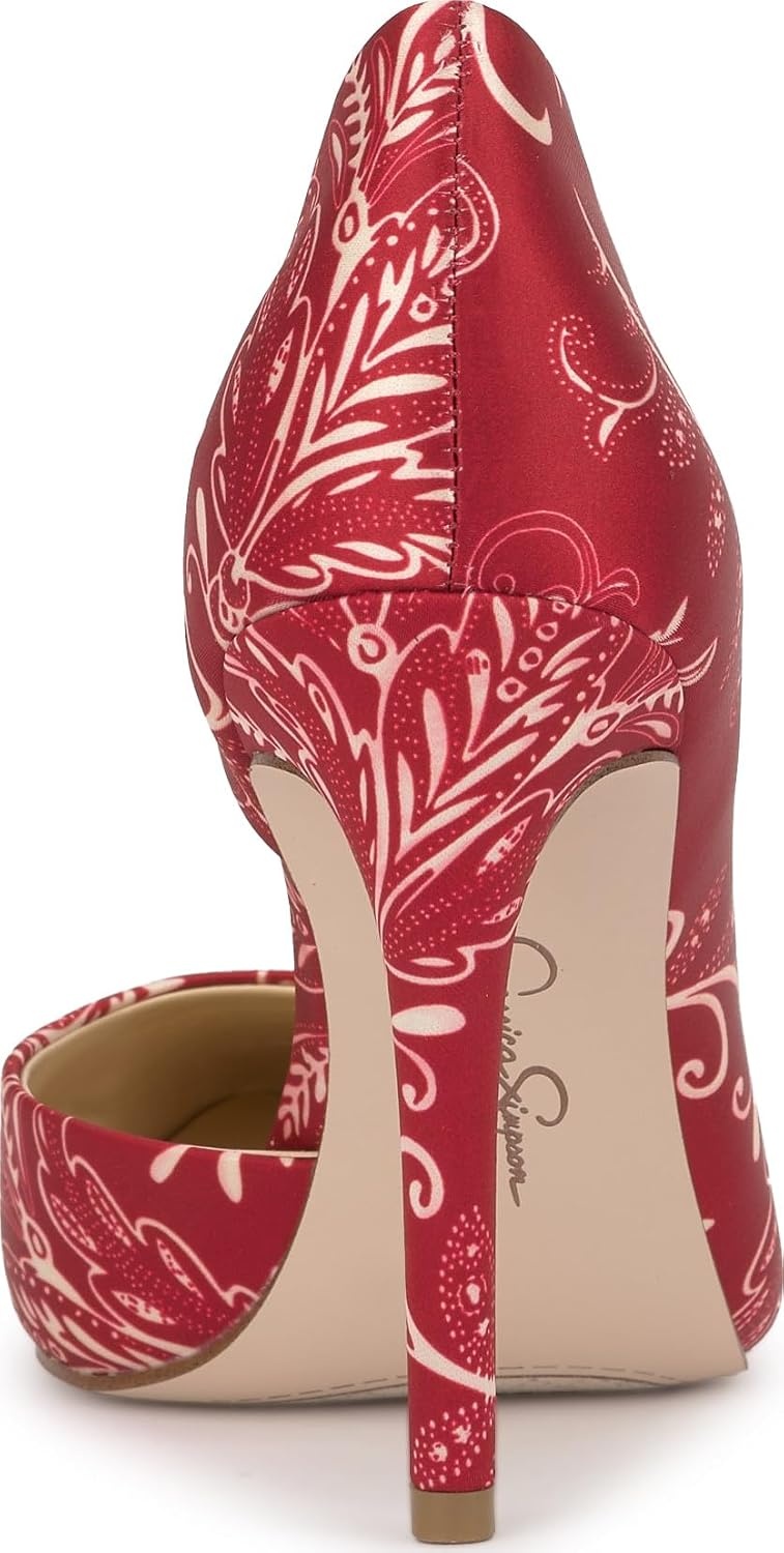 image:imageJessica Simpson Womens Prizma DOrsay PumpRed Multi Paisley Print