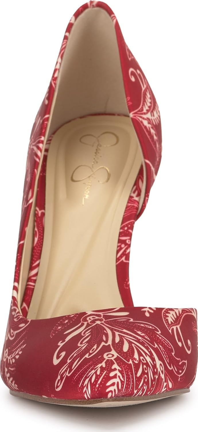 image:imageJessica Simpson Womens Prizma DOrsay PumpRed Multi Paisley Print