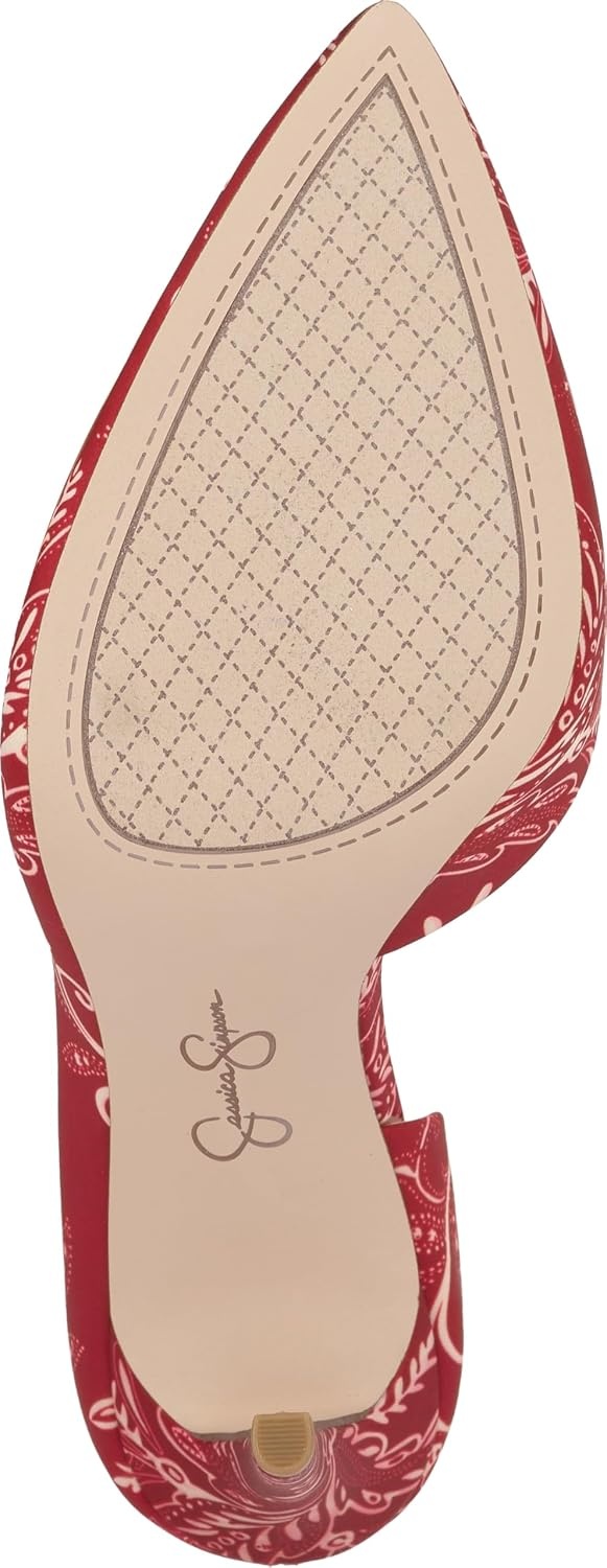 image:imageJessica Simpson Womens Prizma DOrsay PumpRed Multi Paisley Print