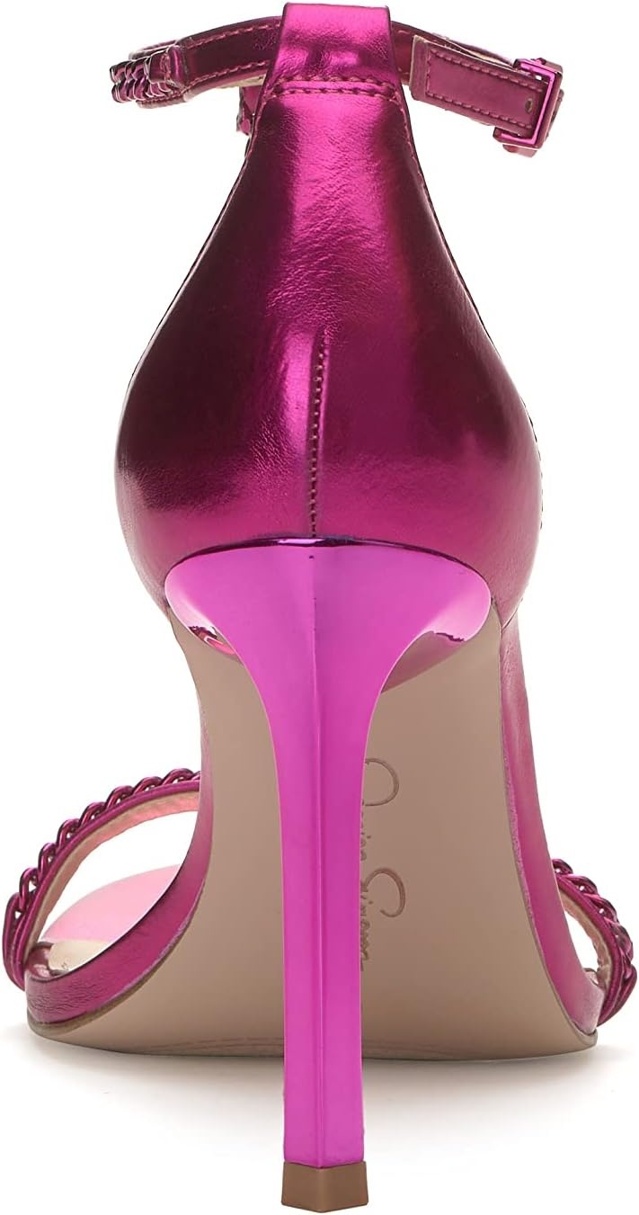 image:imageJessica Simpson Womens Qiven TStrap High Heel Sandal with Chain DetailFuschia