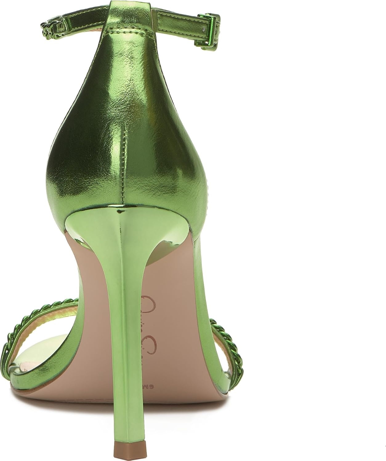 image:imageJessica Simpson Womens Qiven TStrap High Heel Sandal with Chain DetailGreen