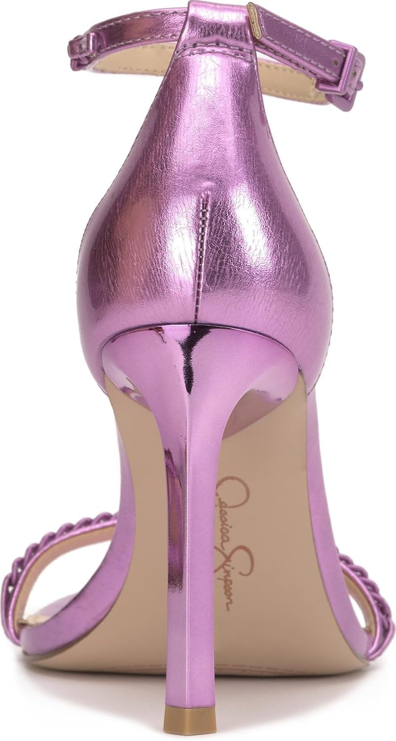 image:imageJessica Simpson Womens Qiven TStrap High Heel Sandal with Chain DetailPale Purple