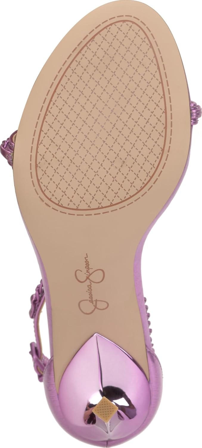 image:imageJessica Simpson Womens Qiven TStrap High Heel Sandal with Chain DetailPale Purple