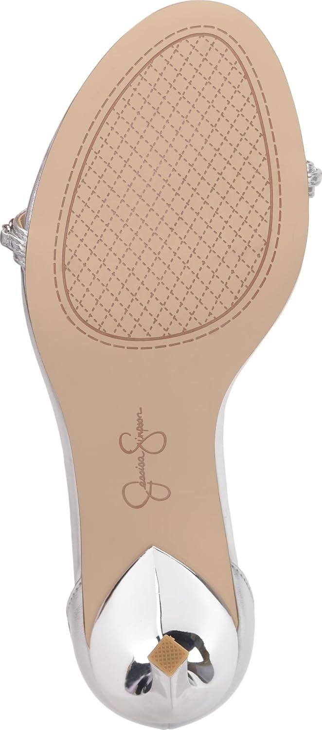 image:imageJessica Simpson Womens Qiven TStrap High Heel Sandal with Chain DetailSilver