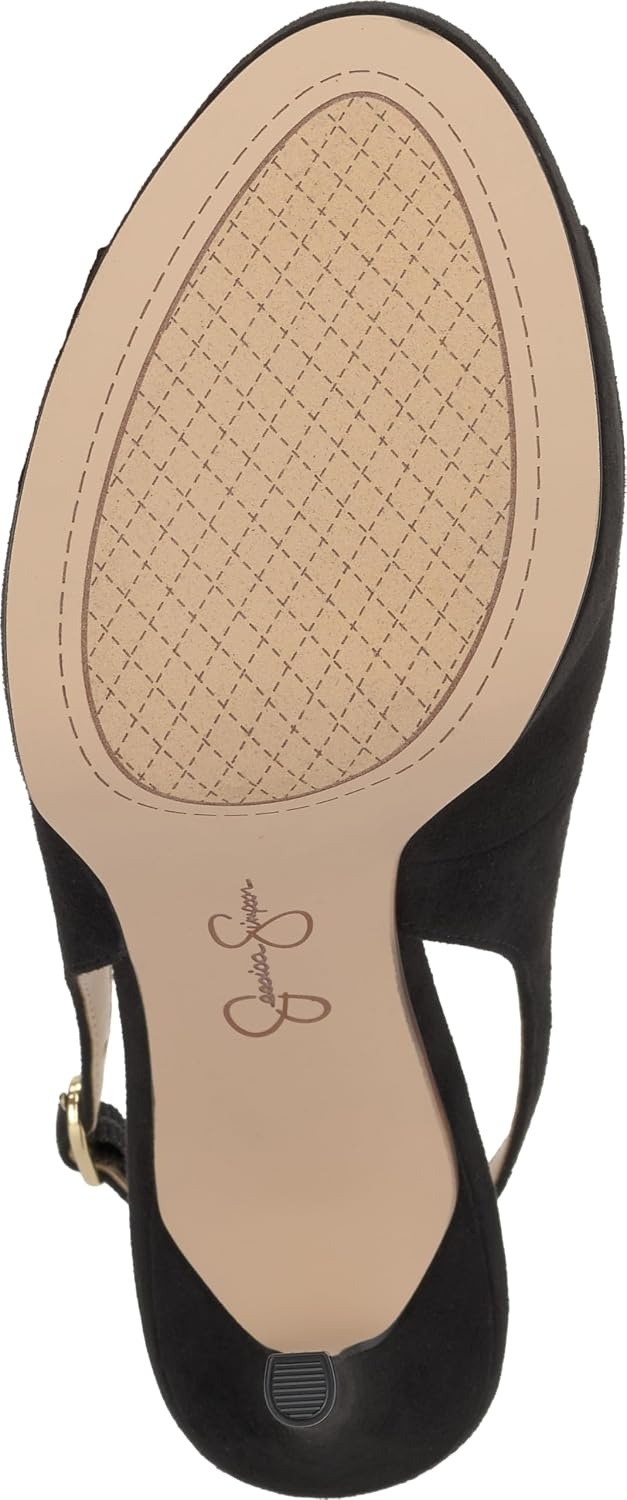 image:imageJessica Simpson Womens Sibilla Slingback Platform PumpBlack Supreme Microsuede