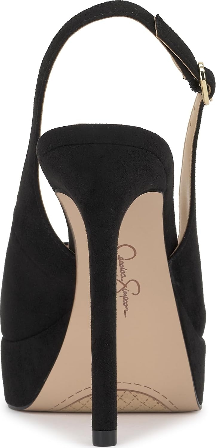 image:imageJessica Simpson Womens Sibilla Slingback Platform PumpBlack Supreme Microsuede
