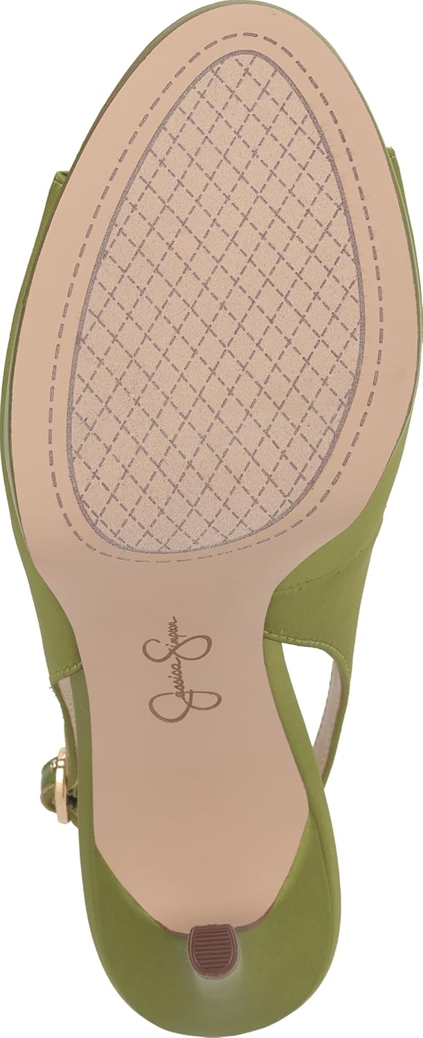 image:imageJessica Simpson Womens Sibilla Slingback Platform PumpBotanical Green Satin