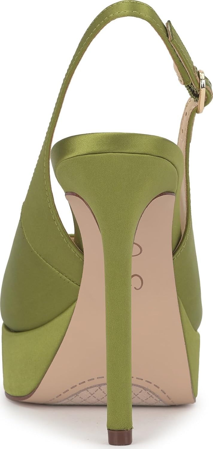 image:imageJessica Simpson Womens Sibilla Slingback Platform PumpBotanical Green Satin