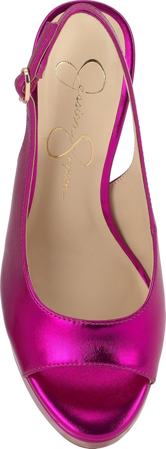 image:imageJessica Simpson Womens Sibilla Slingback Platform PumpBright Fuchsia