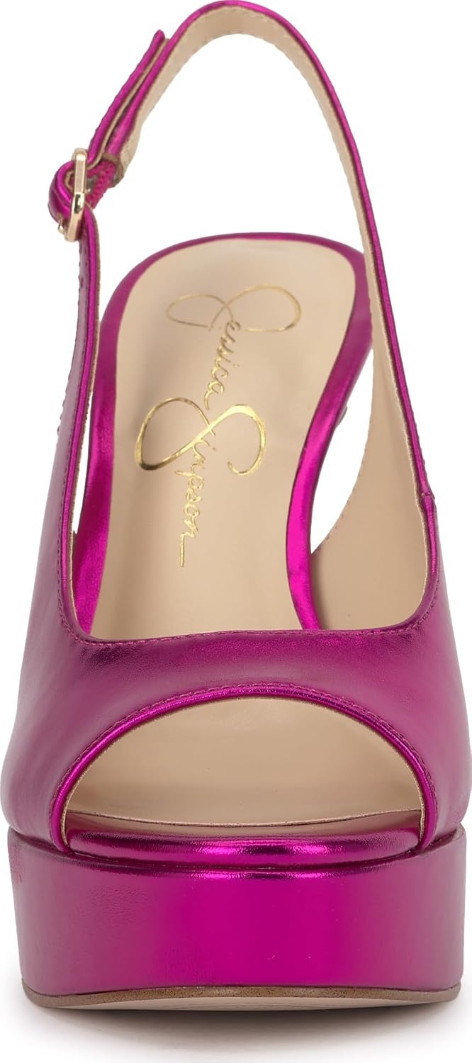 image:imageJessica Simpson Womens Sibilla Slingback Platform PumpBright Fuchsia