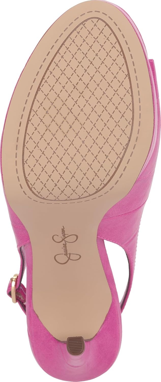 image:imageJessica Simpson Womens Sibilla Slingback Platform PumpBright Pink Grand Crocco