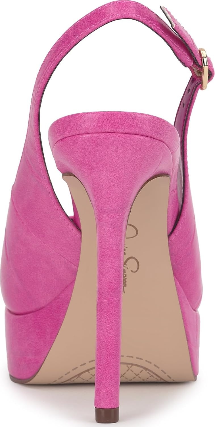 image:imageJessica Simpson Womens Sibilla Slingback Platform PumpBright Pink Grand Crocco