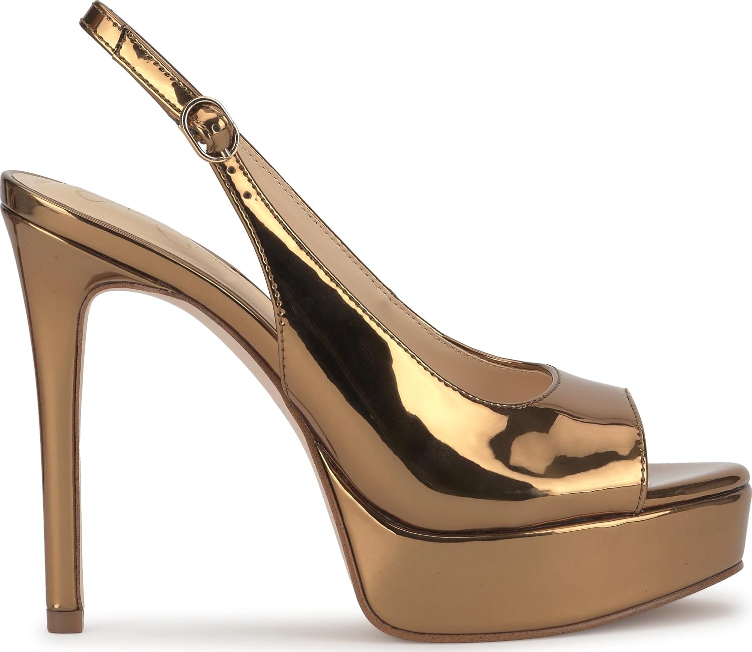 image:imageJessica Simpson Womens Sibilla Slingback Platform PumpBronze Mirror Metallic