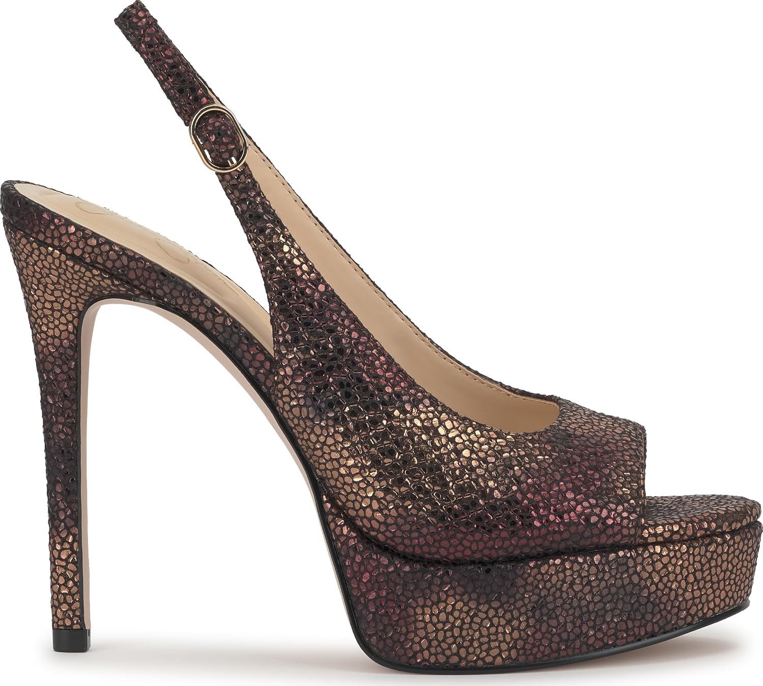 image:imageJessica Simpson Womens Sibilla Slingback Platform PumpBronze Multi Speckled Snake Print