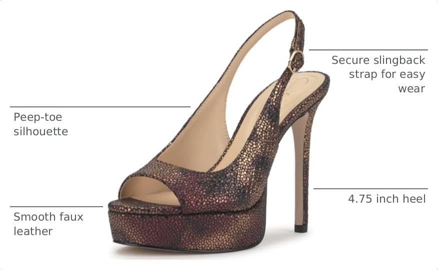 image:imageJessica Simpson Womens Sibilla Slingback Platform PumpBronze Multi Speckled Snake Print