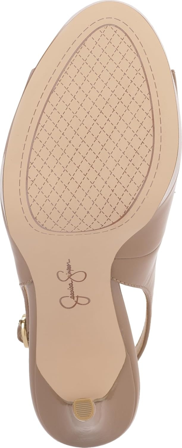 image:imageJessica Simpson Womens Sibilla Slingback Platform PumpChai Latte Crinkle Patent