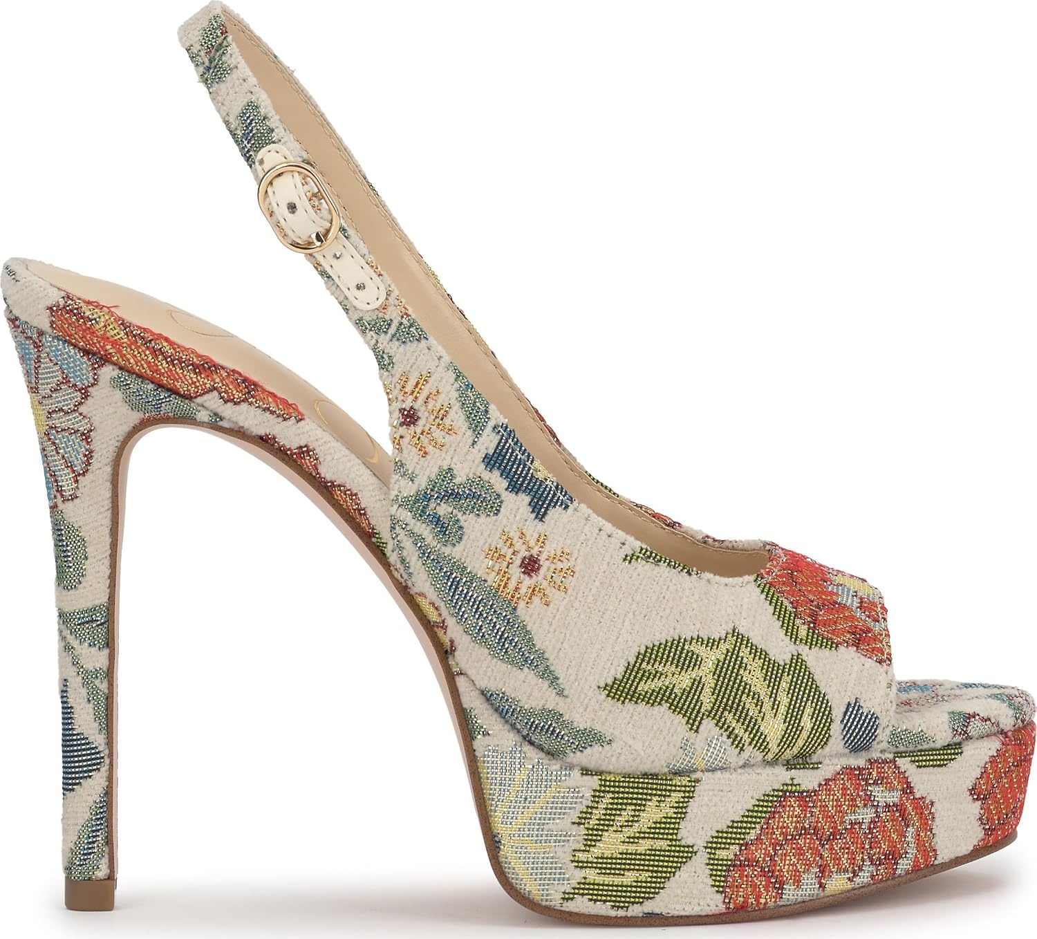 image:imageJessica Simpson Womens Sibilla Slingback Platform PumpCream Multi