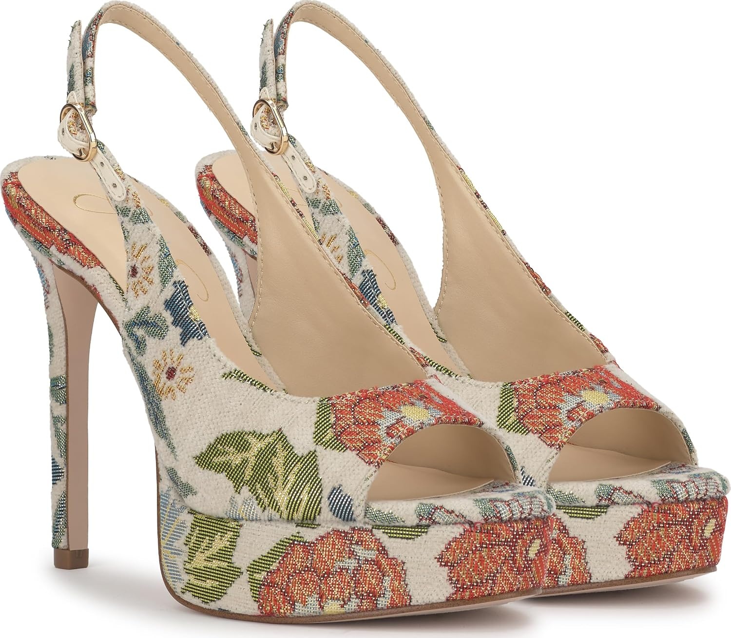 image:imageJessica Simpson Womens Sibilla Slingback Platform PumpCream Multi