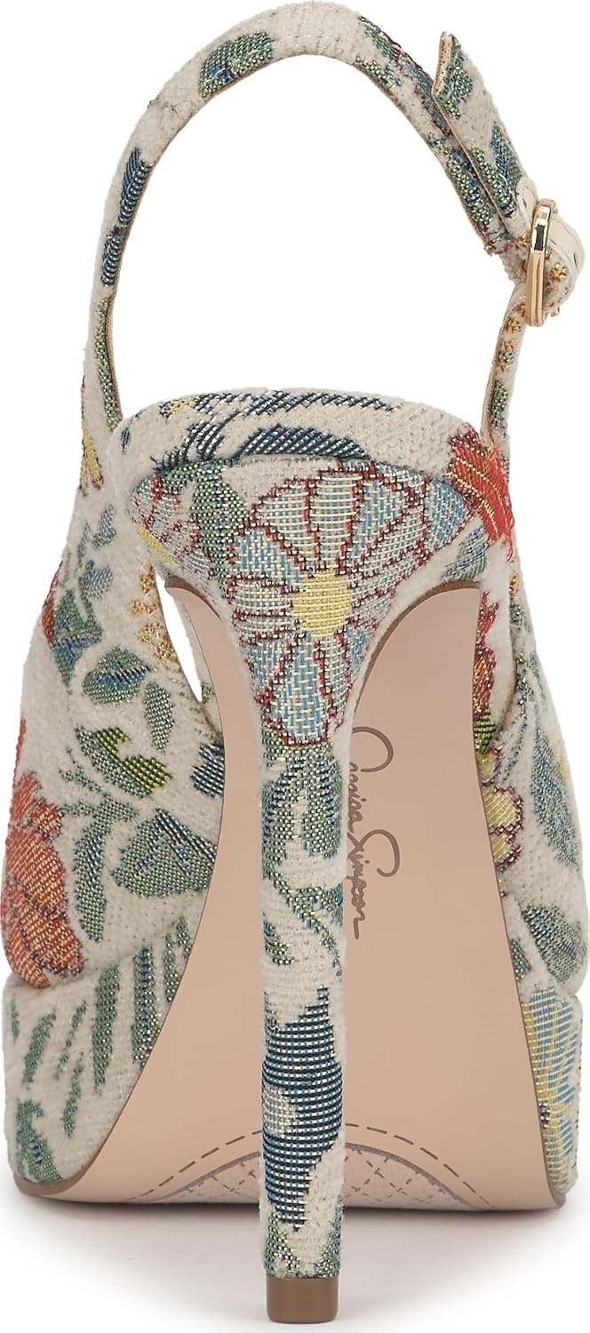 image:imageJessica Simpson Womens Sibilla Slingback Platform PumpCream Multi