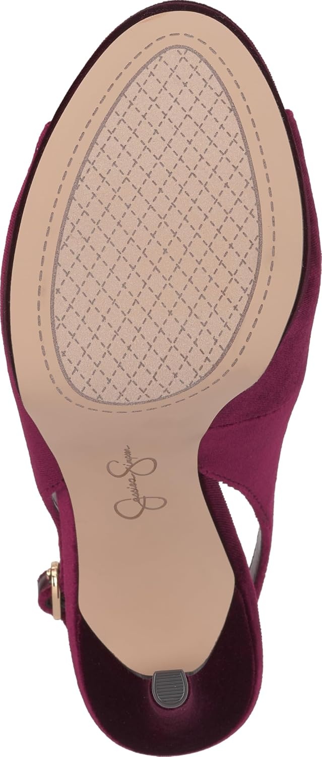 image:imageJessica Simpson Womens Sibilla Slingback Platform PumpDark Cherry Lux Velvet
