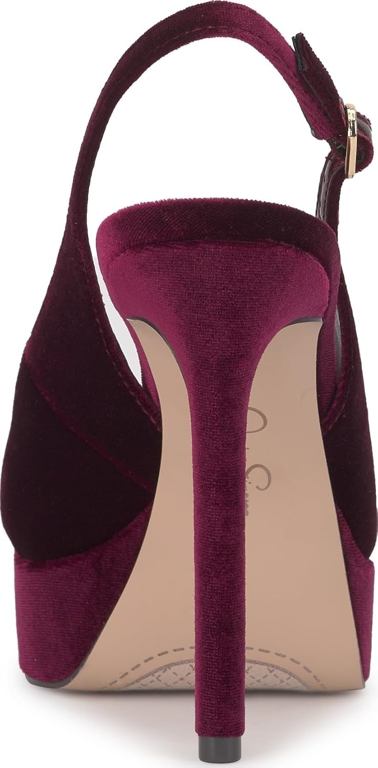 image:imageJessica Simpson Womens Sibilla Slingback Platform PumpDark Cherry Lux Velvet