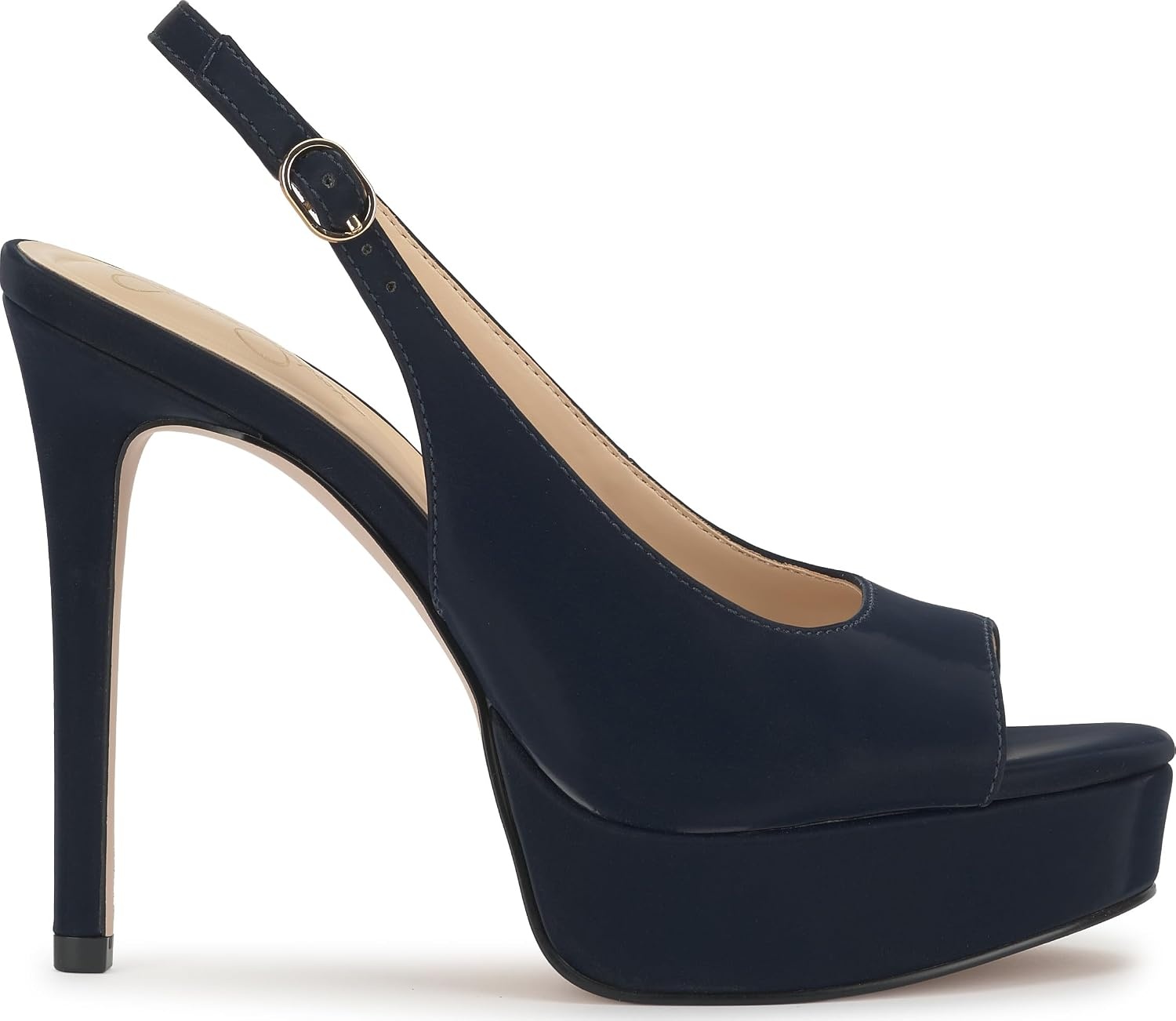 image:imageJessica Simpson Womens Sibilla Slingback Platform PumpDark Night Sateen
