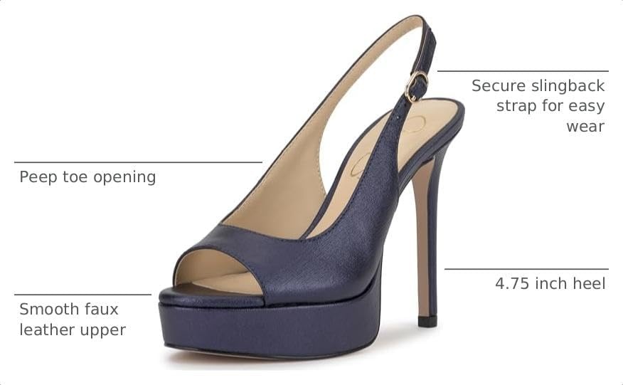 image:imageJessica Simpson Womens Sibilla Slingback Platform PumpIndigo