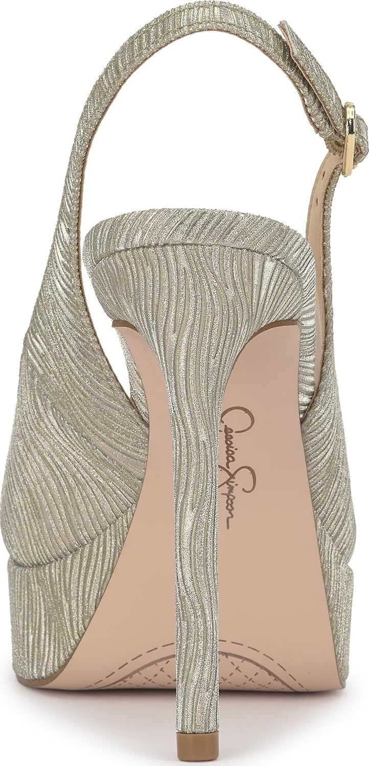 image:imageJessica Simpson Womens Sibilla Slingback Platform PumpLight Gold