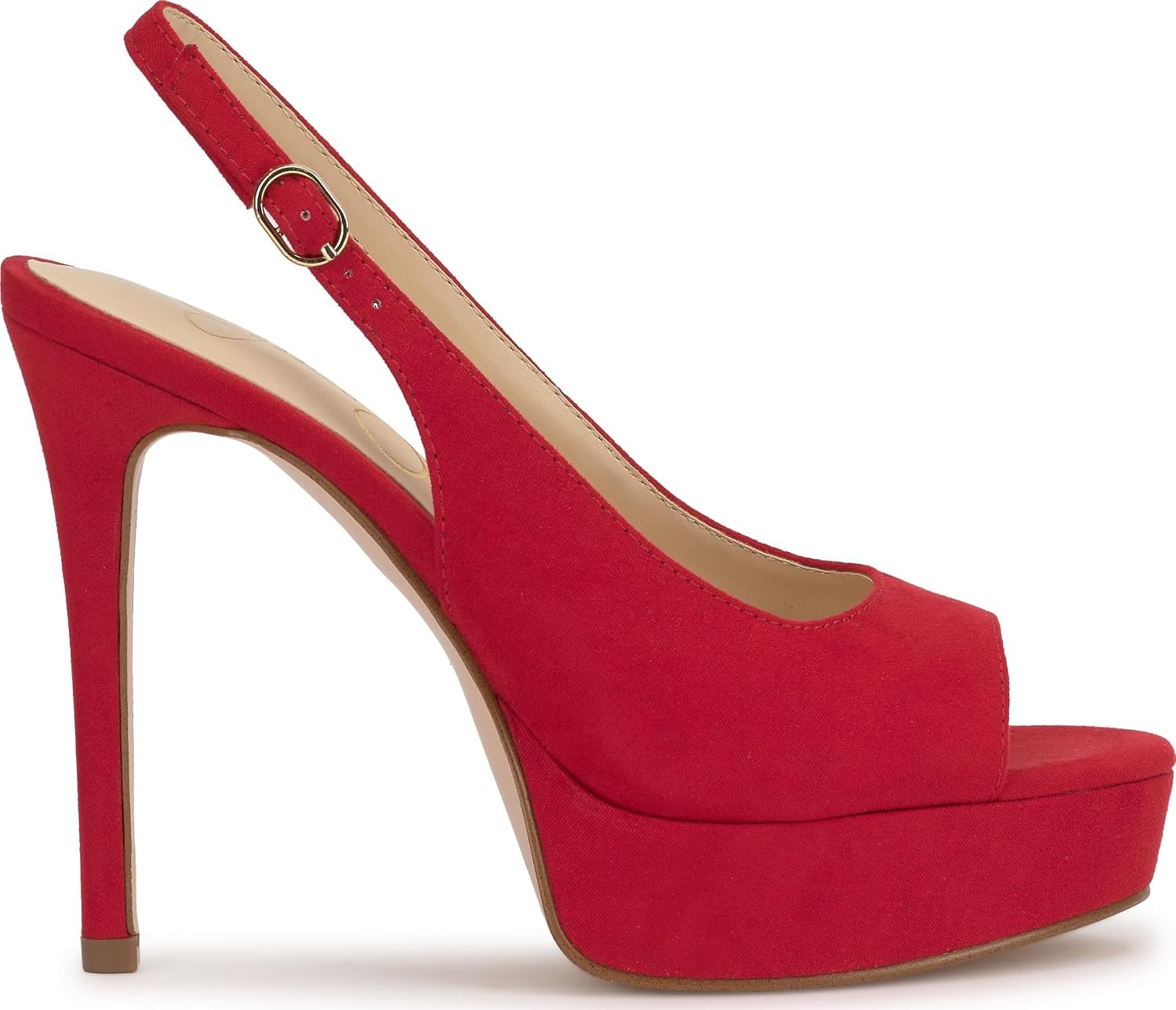 image:imageJessica Simpson Womens Sibilla Slingback Platform PumpRed Muse Supreme Microsuede