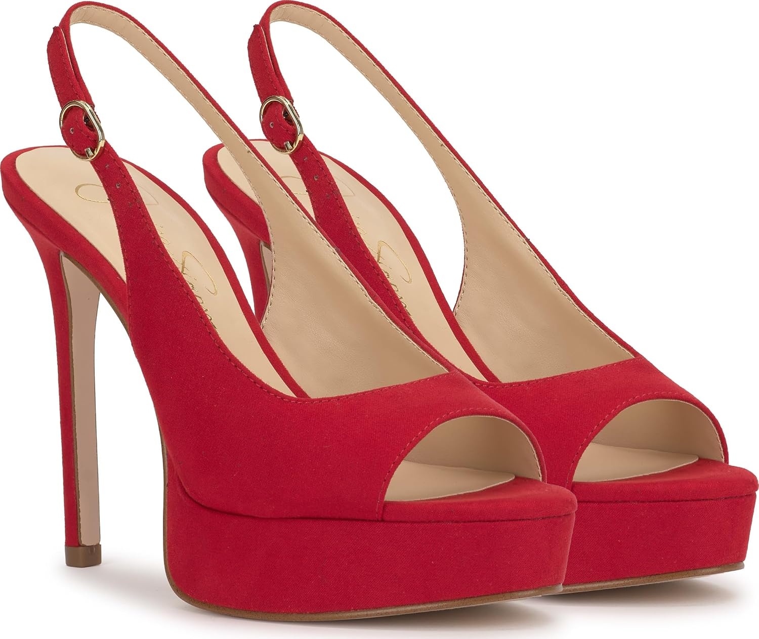 image:imageJessica Simpson Womens Sibilla Slingback Platform PumpRed Muse Supreme Microsuede