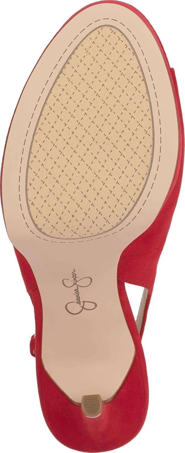 image:imageJessica Simpson Womens Sibilla Slingback Platform PumpRed Muse Supreme Microsuede