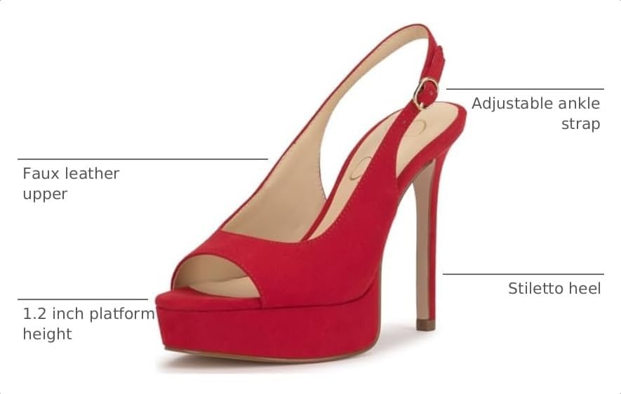 image:imageJessica Simpson Womens Sibilla Slingback Platform PumpRed Muse Supreme Microsuede