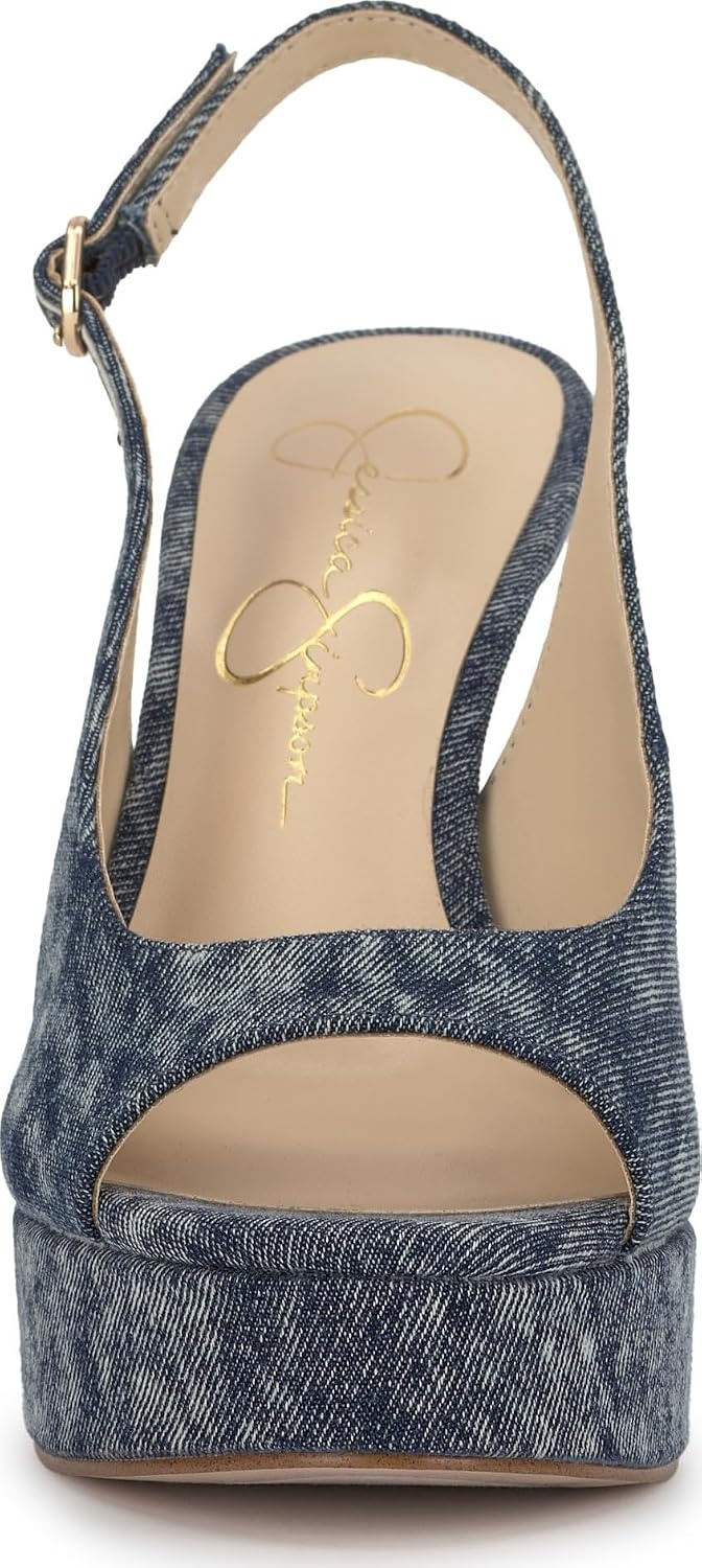 image:imageJessica Simpson Womens Sibilla Slingback Platform PumpShadow Blue