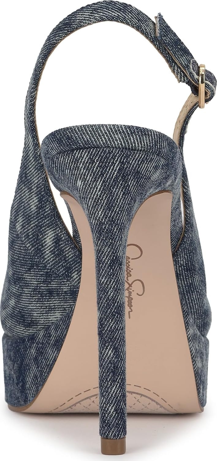 image:imageJessica Simpson Womens Sibilla Slingback Platform PumpShadow Blue