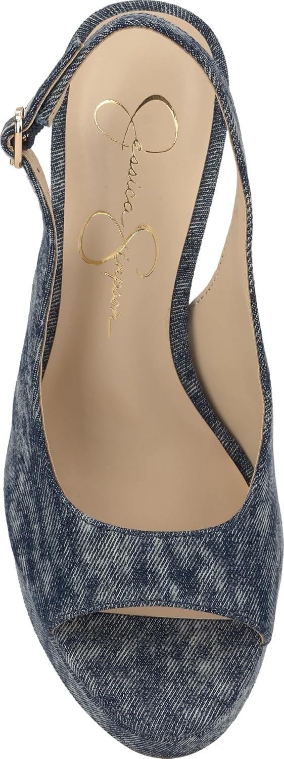 image:imageJessica Simpson Womens Sibilla Slingback Platform PumpShadow Blue