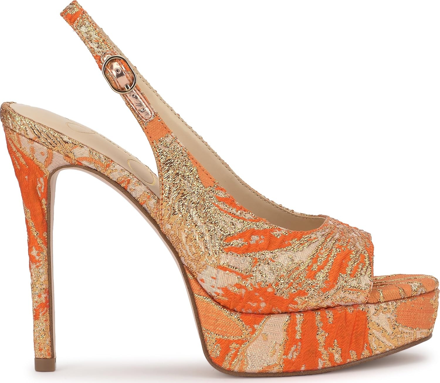 image:imageJessica Simpson Womens Sibilla Slingback Platform PumpTangerine Combo
