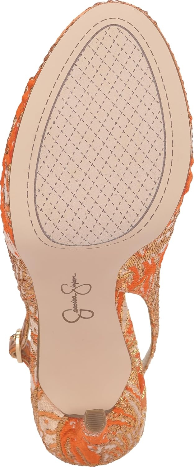 image:imageJessica Simpson Womens Sibilla Slingback Platform PumpTangerine Combo