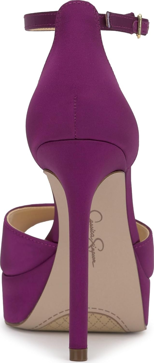 image:imageJessica Simpson Womens Sohilea Platform Peep Toe PumpBayberry Satin