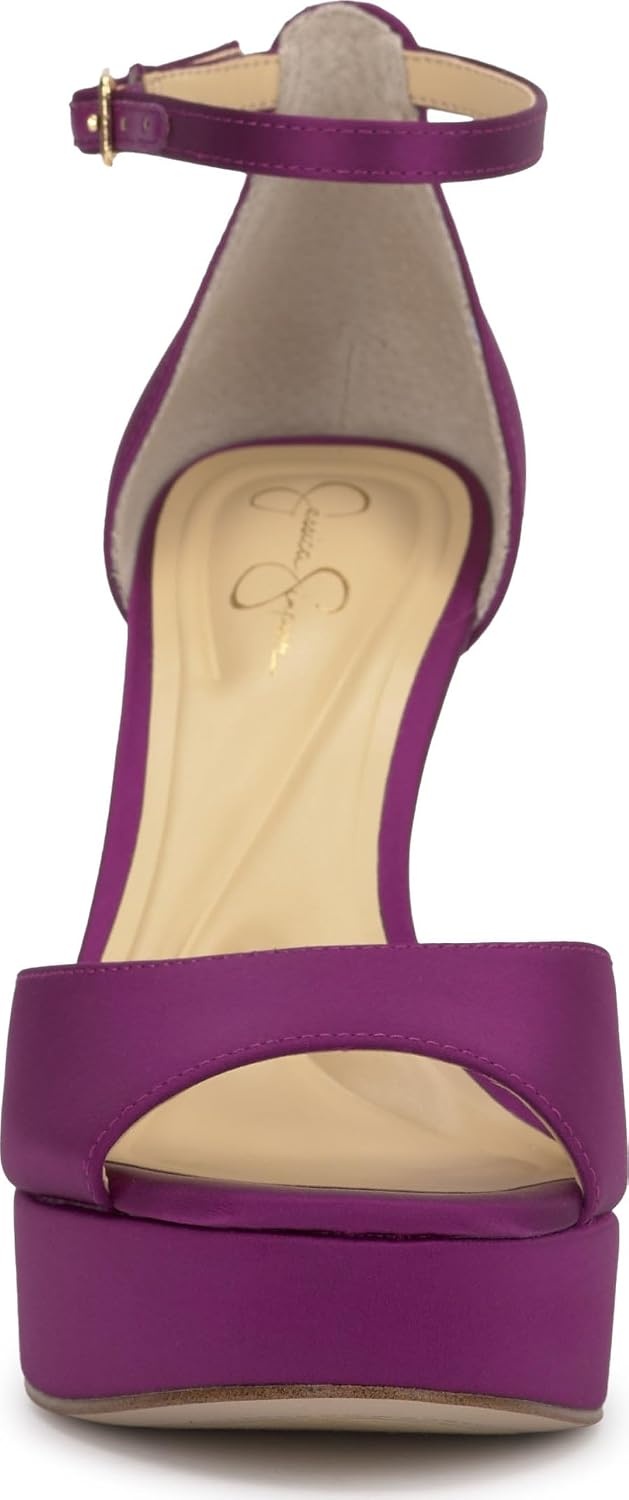 image:imageJessica Simpson Womens Sohilea Platform Peep Toe PumpBayberry Satin