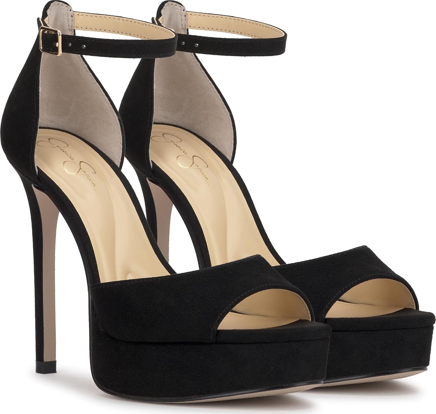 image:imageJessica Simpson Womens Sohilea Platform Peep Toe PumpBlack Microsuede