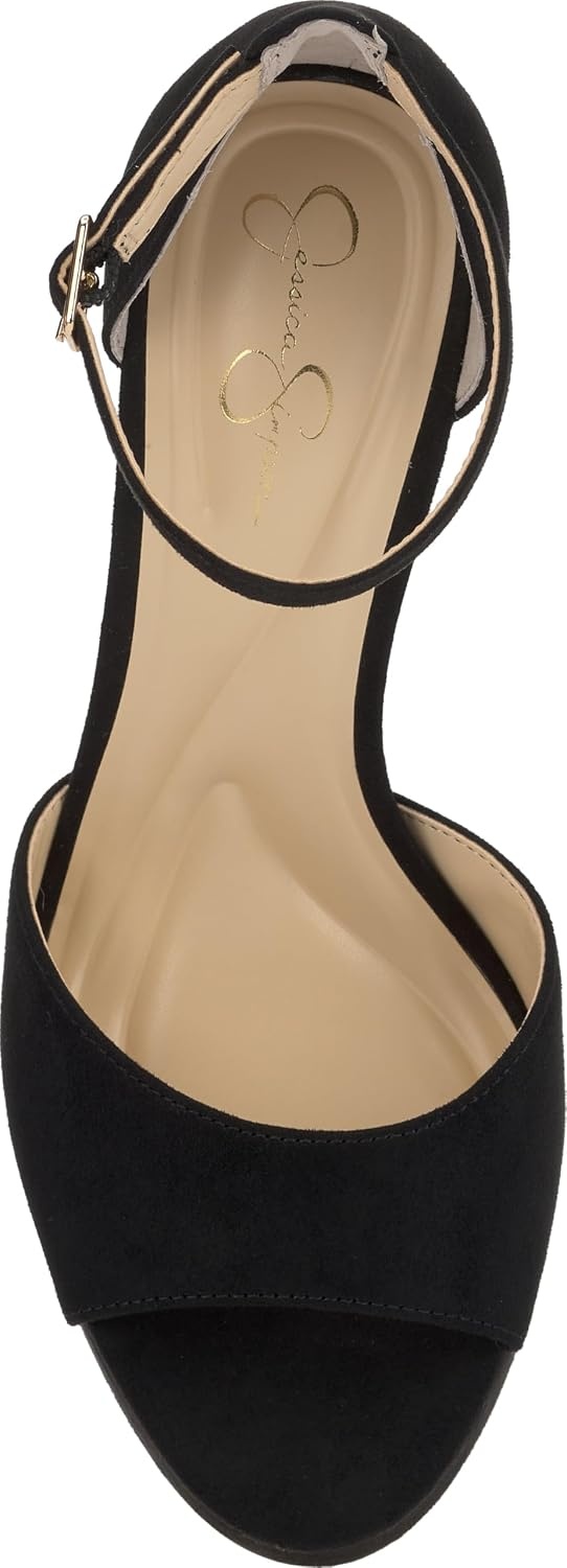 image:imageJessica Simpson Womens Sohilea Platform Peep Toe PumpBlack Supreme Microsuede