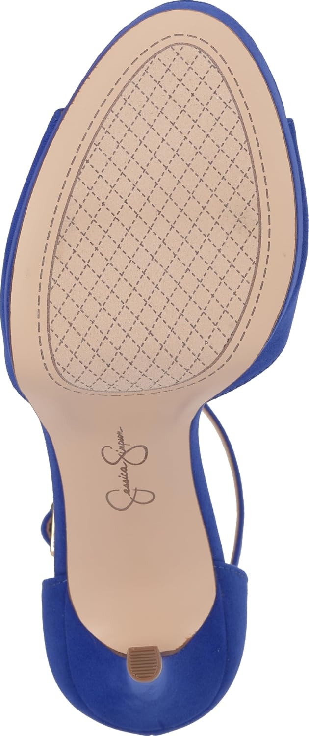 image:imageJessica Simpson Womens Sohilea Platform Peep Toe PumpBlue Royale Supreme Microsuede