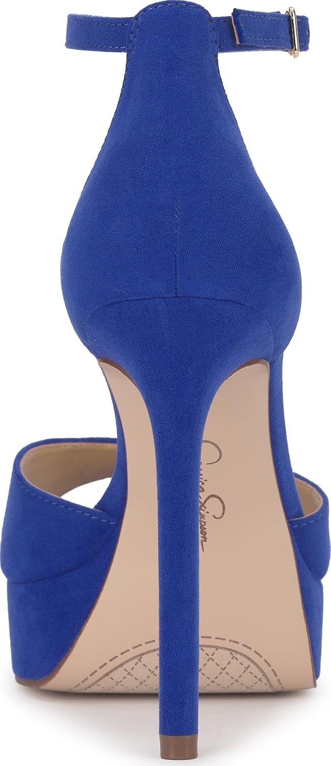 image:imageJessica Simpson Womens Sohilea Platform Peep Toe PumpBlue Royale Supreme Microsuede