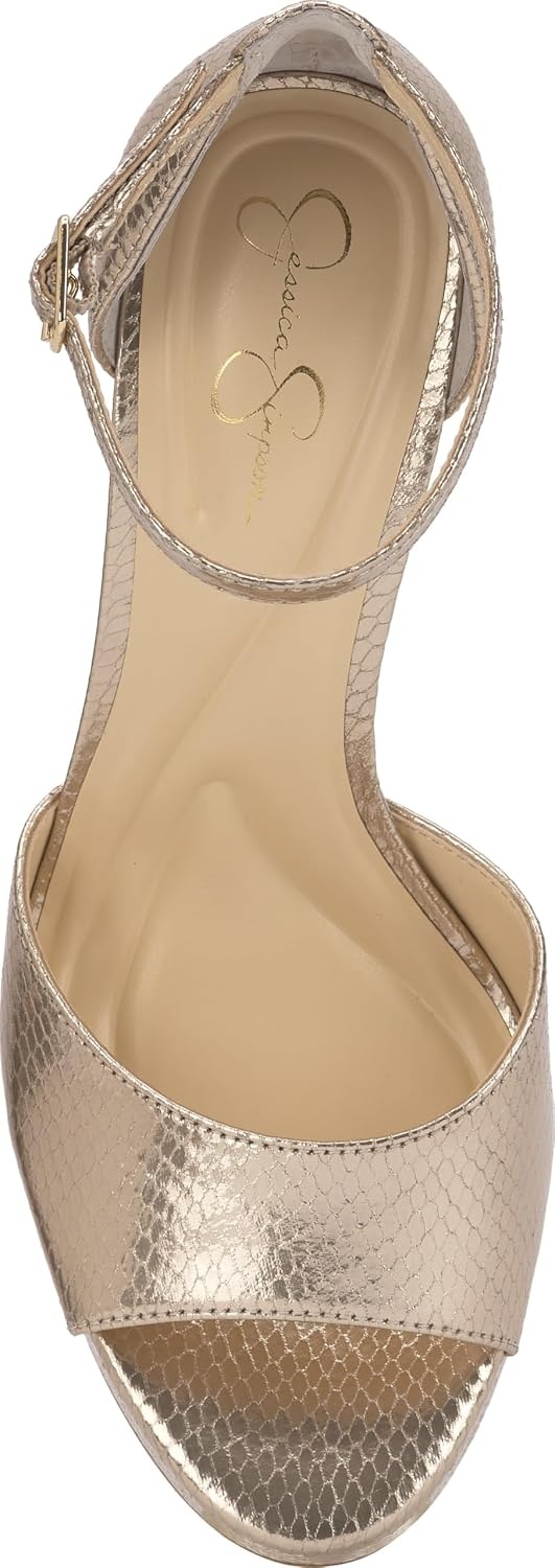 image:imageJessica Simpson Womens Sohilea Platform Peep Toe PumpChampagne