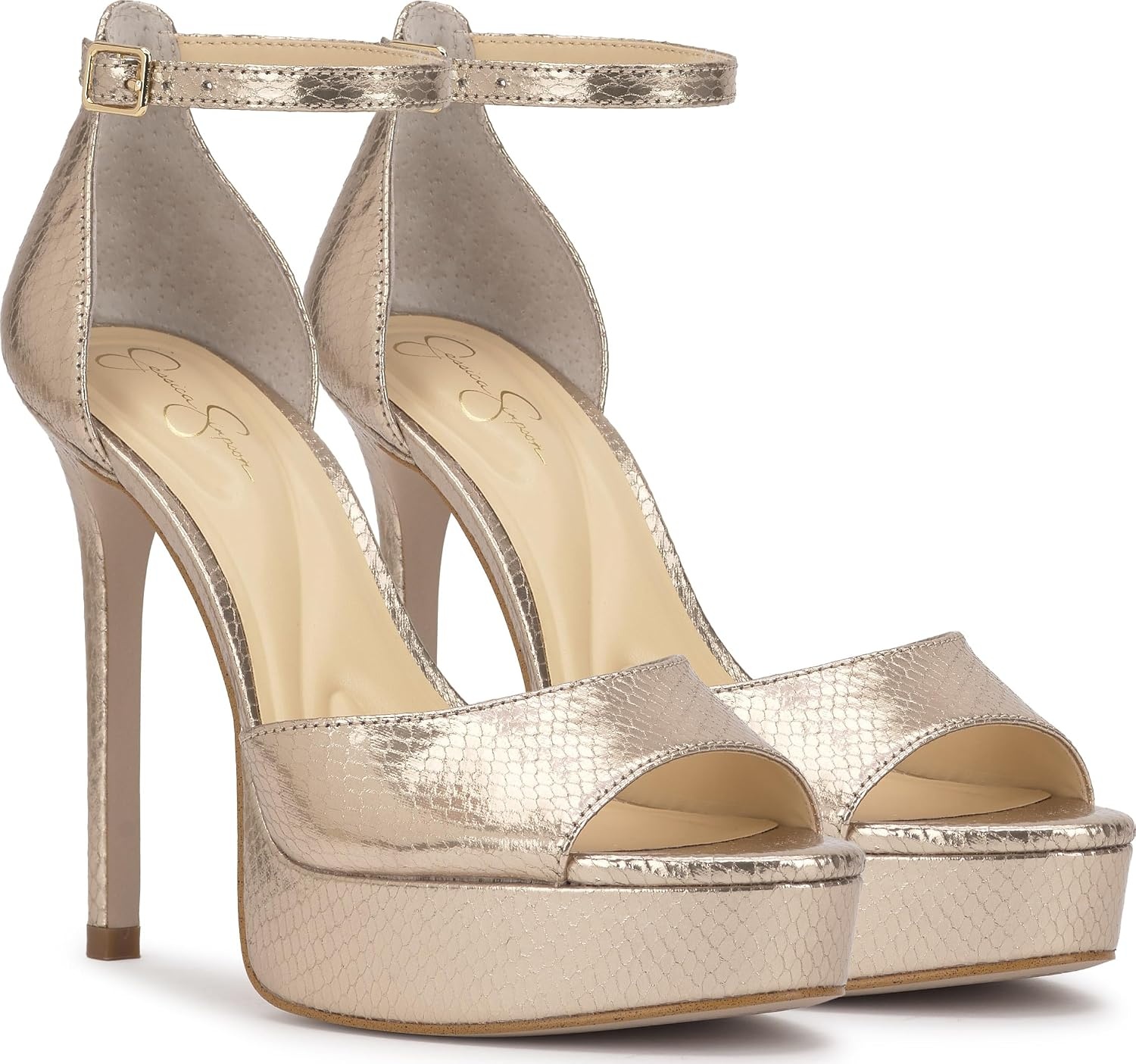 image:imageJessica Simpson Womens Sohilea Platform Peep Toe PumpChampagne