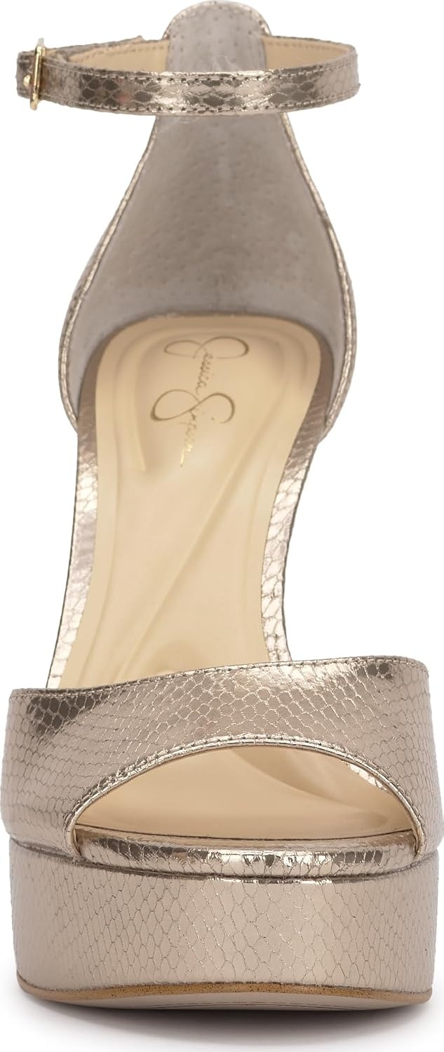image:imageJessica Simpson Womens Sohilea Platform Peep Toe PumpChampagne