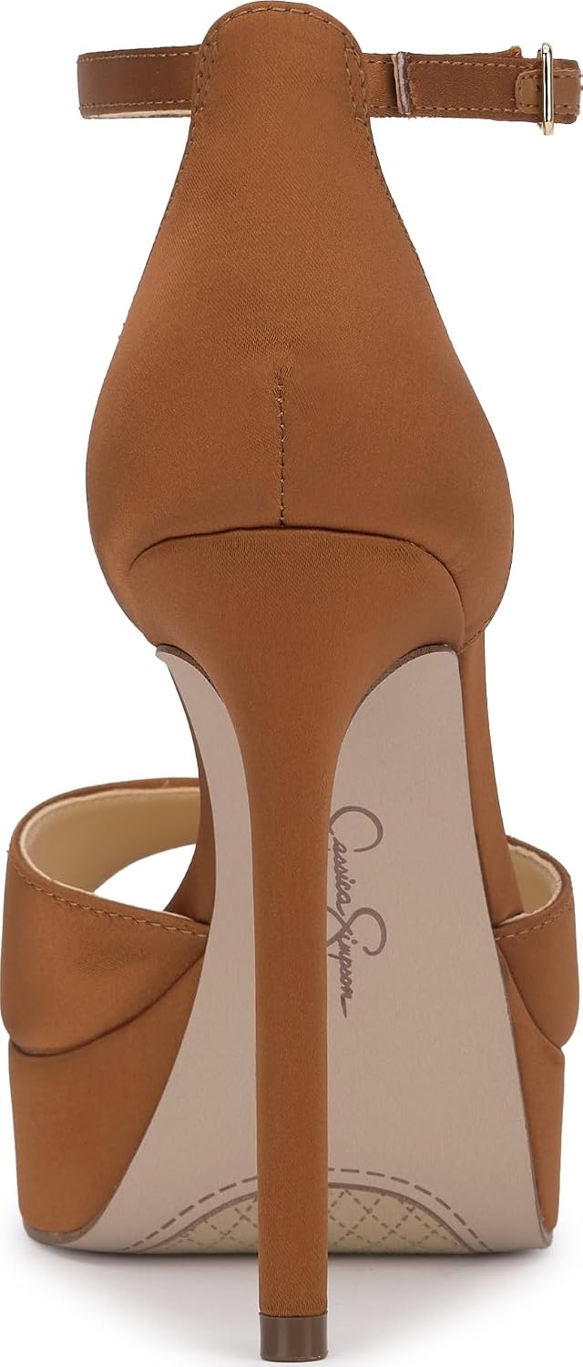 image:imageJessica Simpson Womens Sohilea Platform Peep Toe PumpGolden Copper Satin